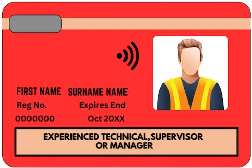 Experienced Technical Supervisor or Manager Card